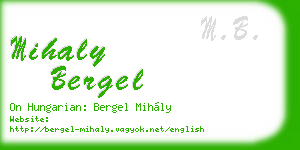 mihaly bergel business card